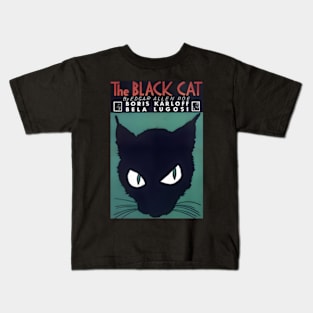 The Black Cat by Edgar Allen Poe Kids T-Shirt